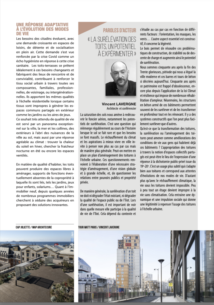REGARDS n°117 de l’AGAM  «Les toits : l’avenir des villes a du potentiel» - Vincent Lavergne